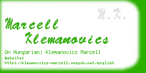 marcell klemanovics business card